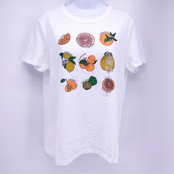 dip Tops - NEW Dip Women’s Basic Short Sleeve Fruit Graphic T-Shirt Size Small
